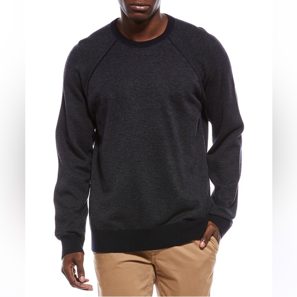 NWT   Vince   Mens Sweater  crew neck raglan  wool  blue/gray size XXL